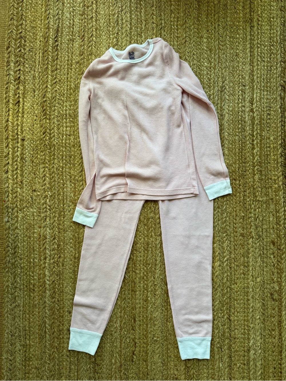 Girls, waffle knit, thermal pajamas, set sz 14/16